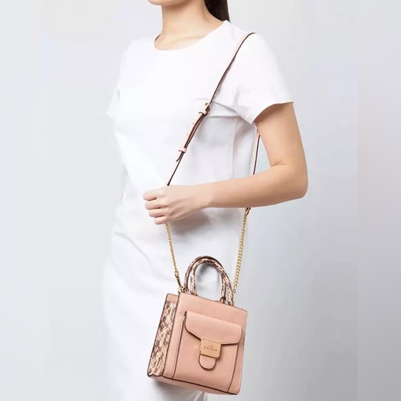 NWOT Coach C6779 Mini Pepper Crossbody Pebble and Embossed Leather Shell Pink - Picture 4 of 11